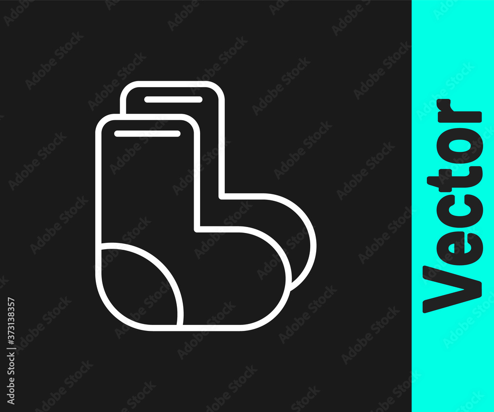 White line Valenki icon isolated on black background. National Russian winter footwear. Traditional warm boots in Russia. Vector. White line Valenki icon isolated on black background. National Russian winter footwear. Traditional warm boots in Russia. Vector.