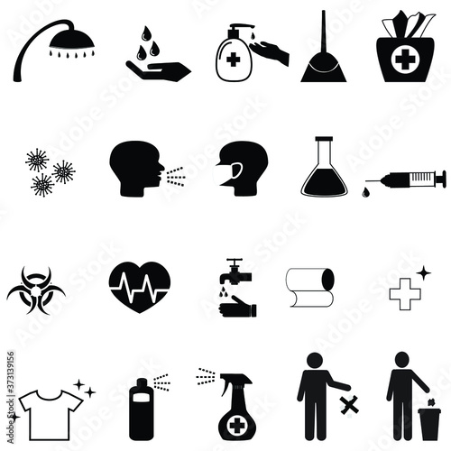 set of sanitary icons