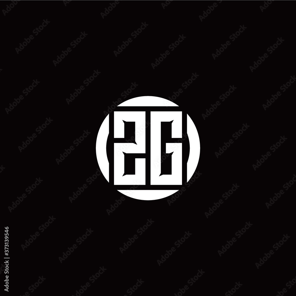 Z G initial logo modern isolated with circle template Z G initial logo modern isolated with circle template
