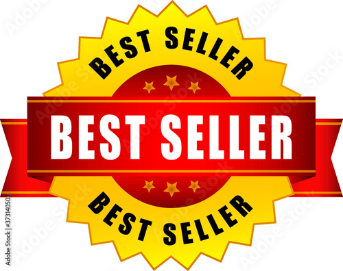 Best seller badge vector illustration for your best sold product 
