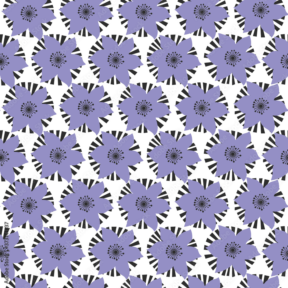 Silhouette flowers vector repeat patterns. Pattern for fabric, backgrounds, wrapping, textile, wallpaper, apparel. Vector illustration Silhouette flowers vector repeat patterns. Pattern for fabric, backgrounds, wrapping, textile, wallpaper, apparel. Vector illustration