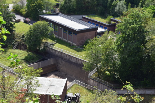 Blick von der Staumauer der Wahnbachtalsperre photo