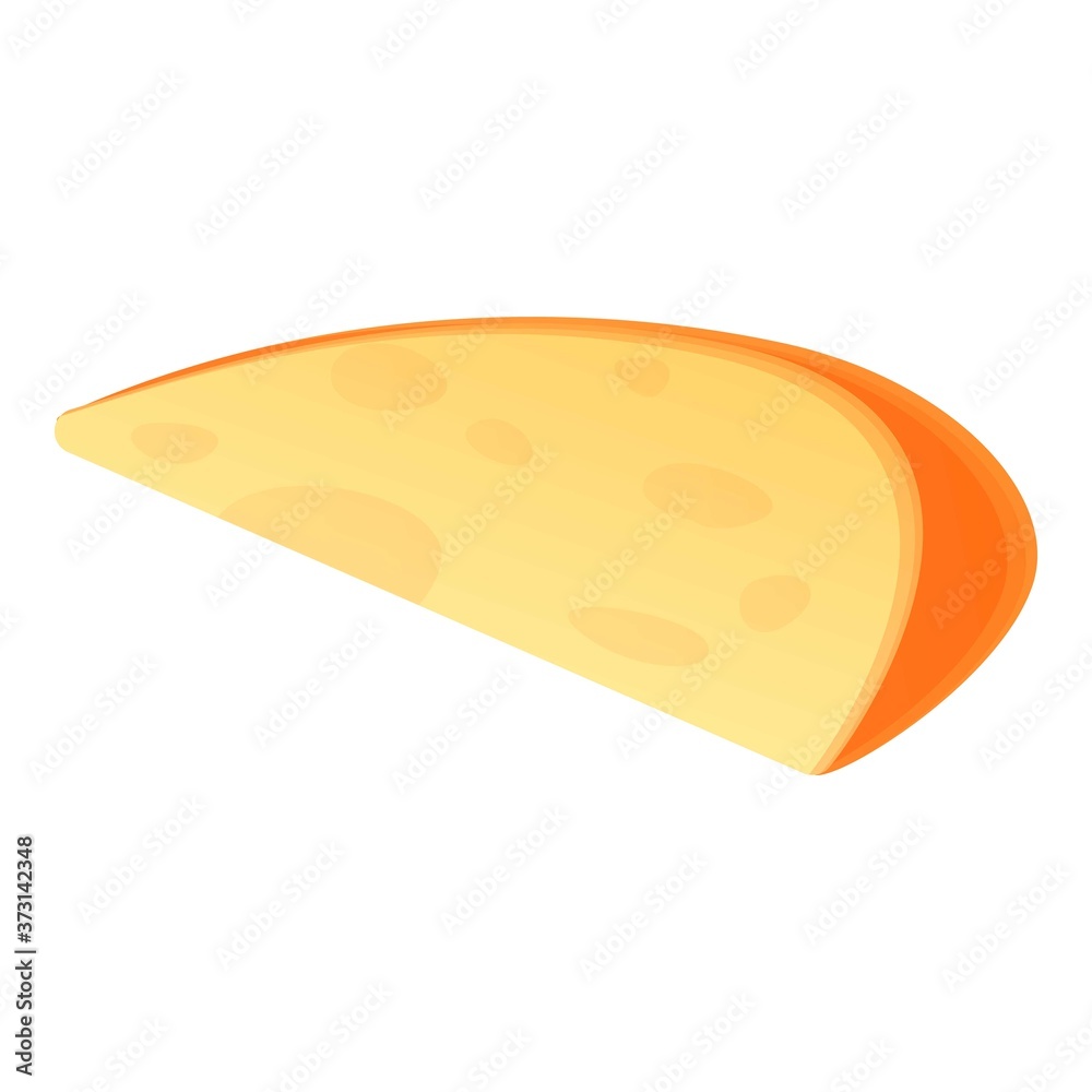 Piece cheese icon. Cartoon of piece cheese vector icon for web design isolated on white background Piece cheese icon. Cartoon of piece cheese vector icon for web design isolated on white background