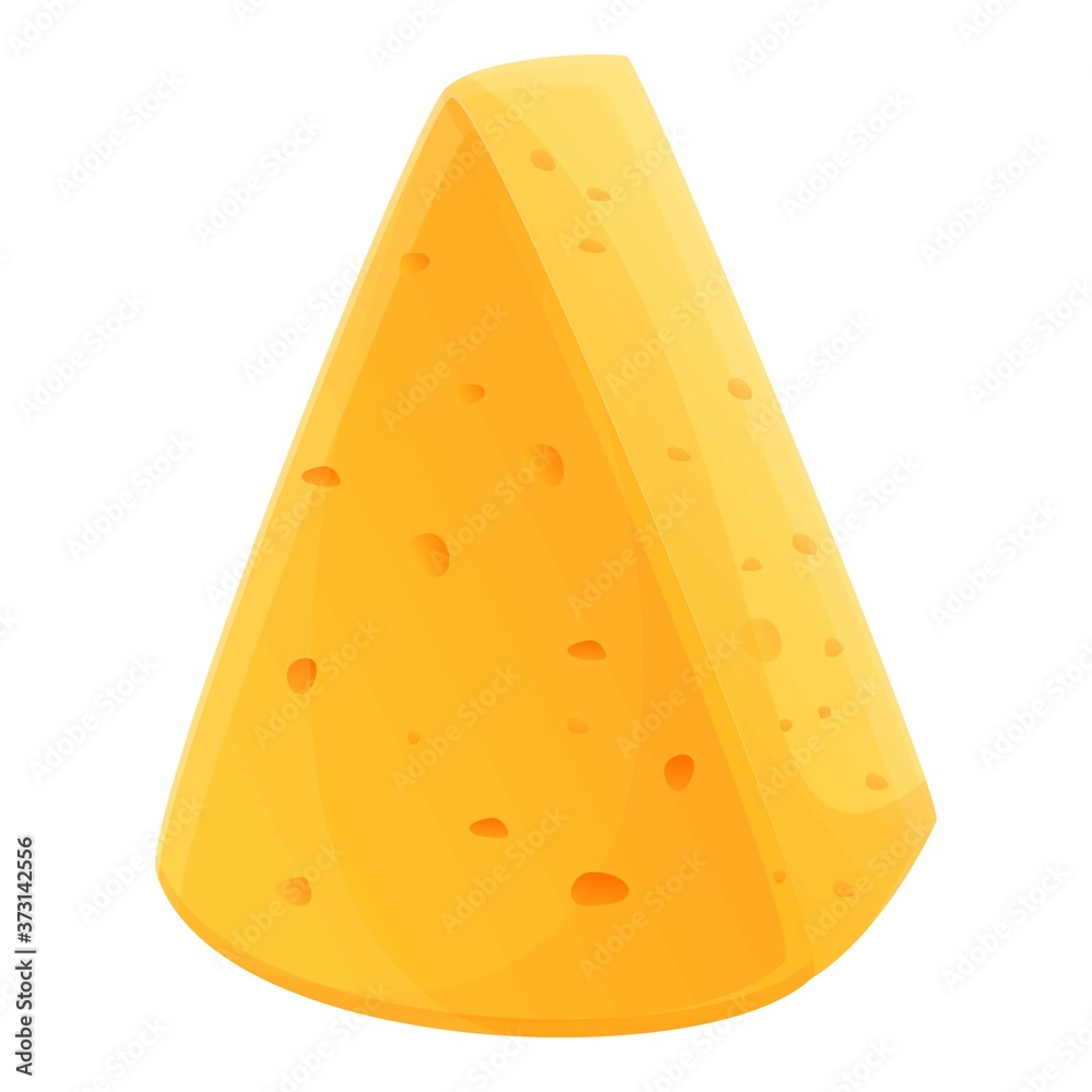 Ricotta cheese icon. Cartoon of ricotta cheese vector icon for web design isolated on white background Ricotta cheese icon. Cartoon of ricotta cheese vector icon for web design isolated on white background
