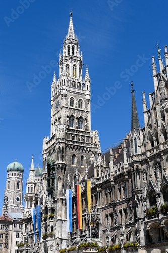 Munich, Germany: Facade of the City hall at the Marienplatz