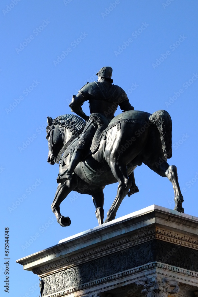 Obraz premium Bartolomeo Colleoni, Venezia monumento equestre, Monumento in Bronzo del Verrocchio