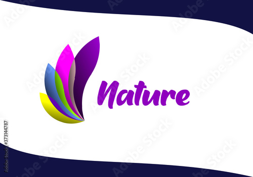 creative deign for nature beauty herb vegan logo
