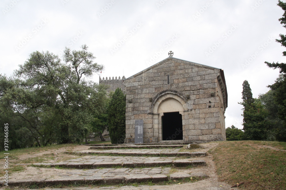 Panorama of the chapel of the Guimaraes castle, north of Portugal Panorama of the chapel of the Guimaraes castle, north of Portugal