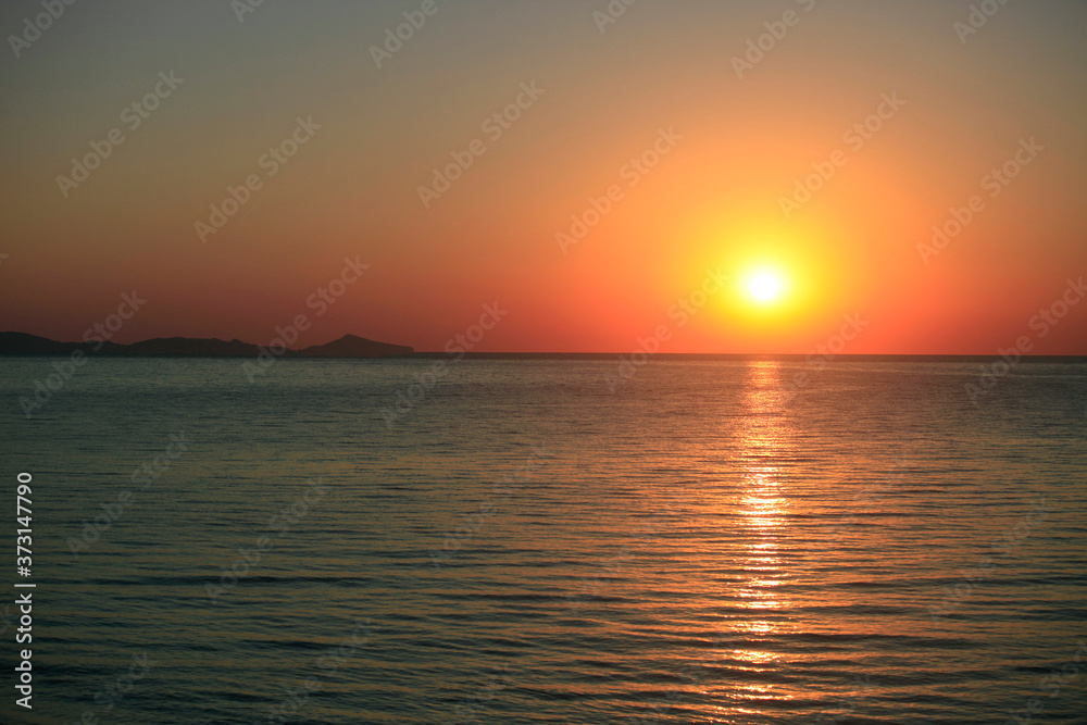 Beautiful morning landscape dawn over the sea