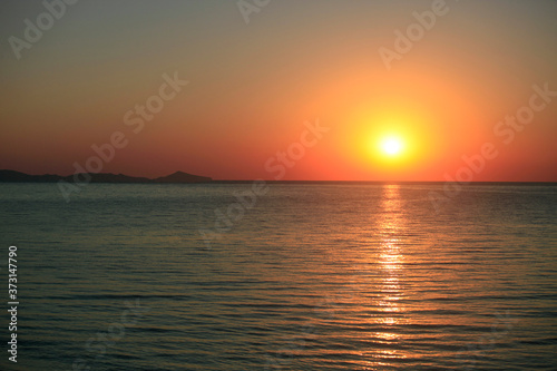 Beautiful morning landscape dawn over the sea