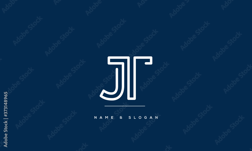 JT,TJ,J,T Abstract Letters Logo Monogram vector de Stock | Adobe Stock