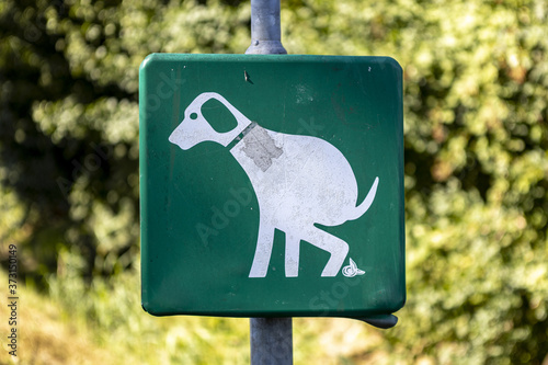 VRIEZENVEEN, NETHERLANDS - Jul 30, 2020: Dutch dog toiletry poop area photo