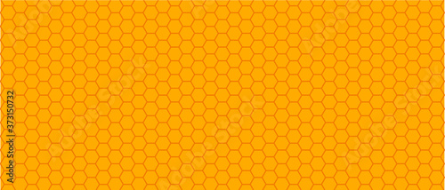 Honeycomb pattern. Seamless geometric hive background. Abstract yellow, orange beehive raster background. Funny vector bee honey shapes sign. Amber color