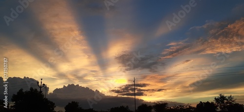 Sunset in the plains