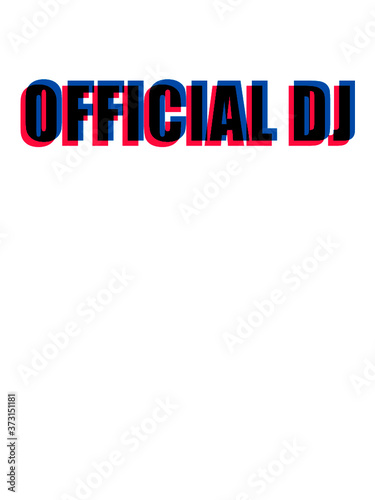 Logo Official DJ 3D Ferien Festival glücklich 