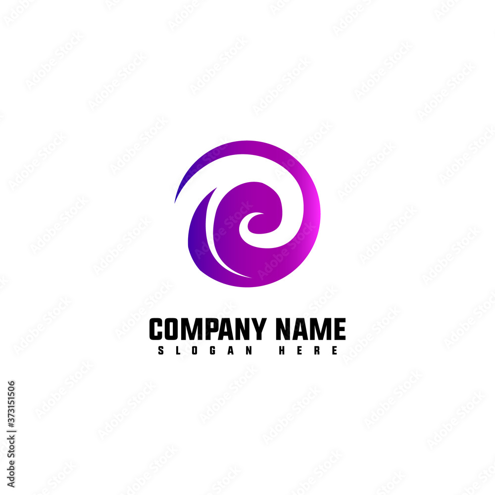 Swirl logo design template isolated on white background