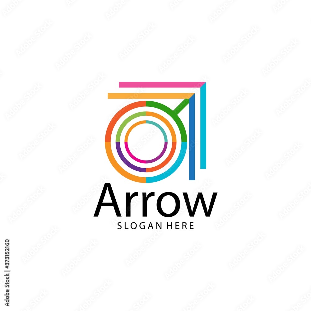 Obraz premium Arrow illustration logo