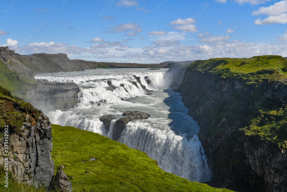 Fototapeta premium Der Gullfoss Wasserfall auf Island