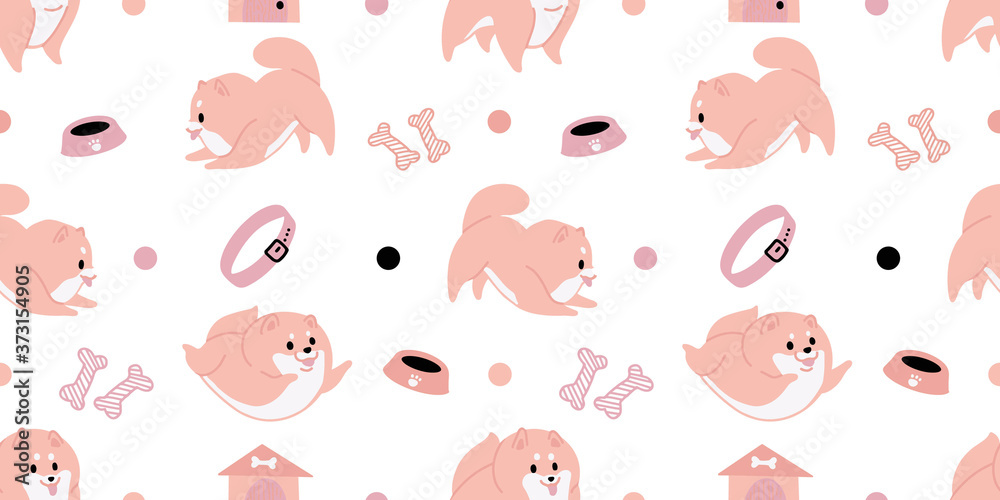 CUTE DOG SEAMLESS PATTERN CARTOON DOODLE COLLECTION