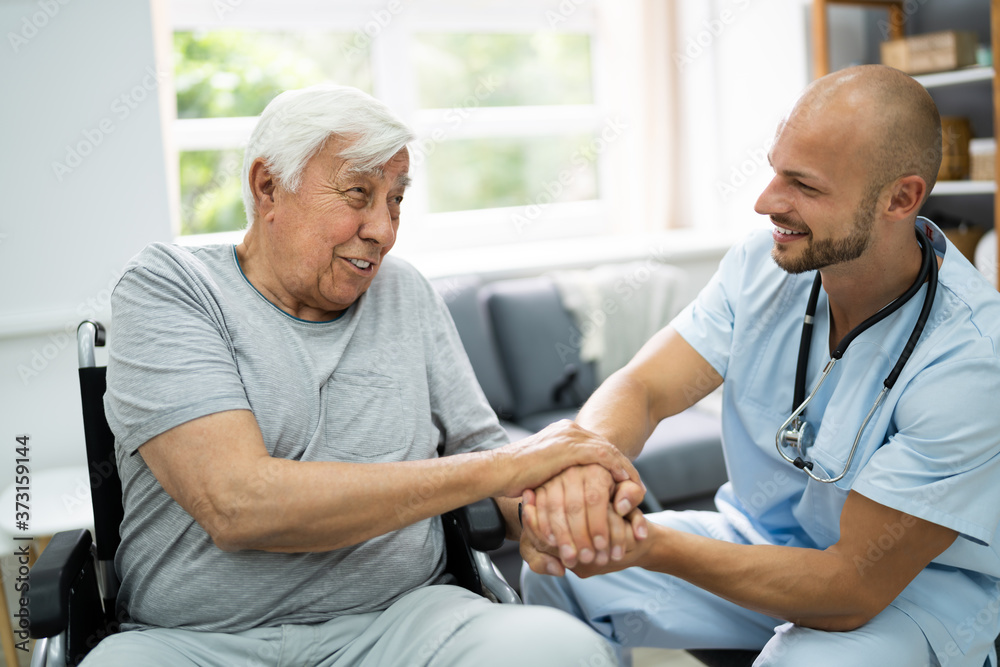 Obraz premium Health Care Patient Holding Hand