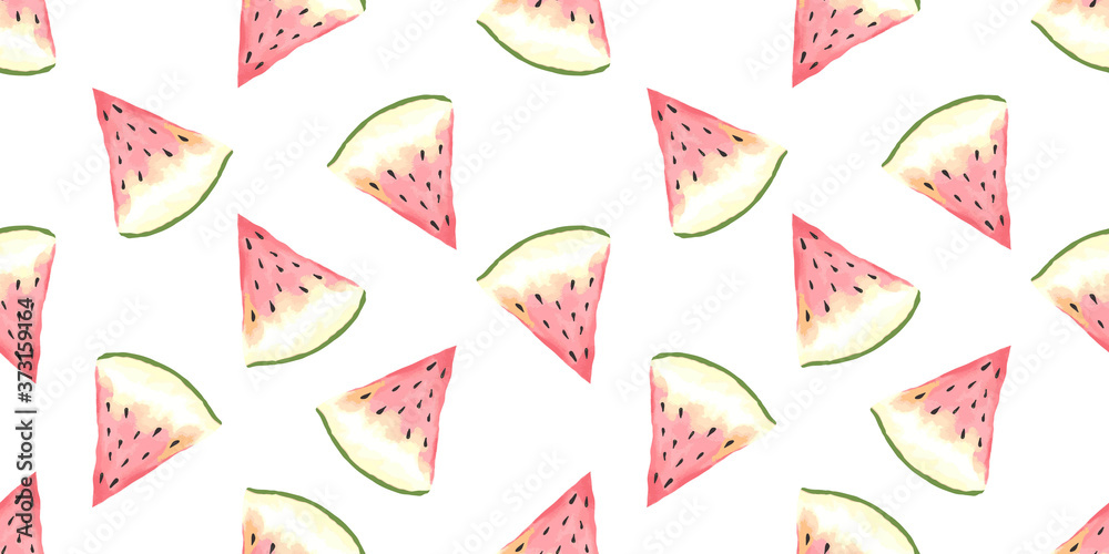 WATERCOLOR WATERMELON SEAMLESS PATTERN WATERCOLOR WATERMELON SEAMLESS PATTERN