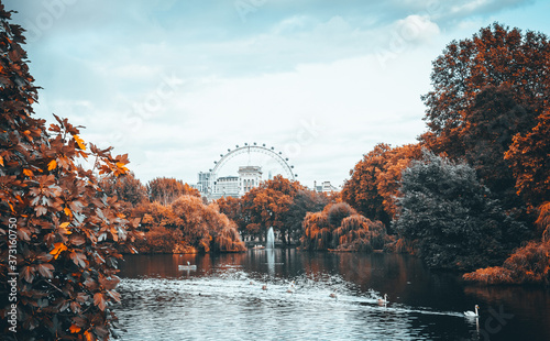 St James's Park, London eye view, UK, London