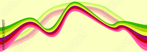 Fondo de línea de onda colorida y abstracta con espacio para el texto, ilustración vectorial
