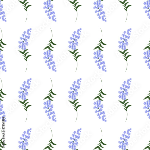 Seamless  lavender flowers pattern for background,  motifs, textile, wallpapers, fabrics, gift wrapping, templates, home textile, and print design. Vector.	
