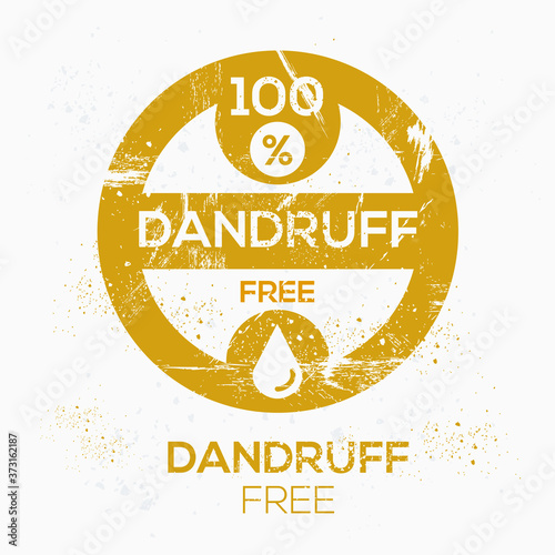 (Dandruff free) label sign, vector illustration.