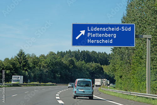 Autobahn 45, Ausfahrt Lüdenscheid-Süd © hkama