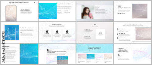 Vector templates for website design, presentations, portfolio. Templates for presentation slides, flyer, leaflet, brochure cover, report. Wave flow background for science or medical concept design.