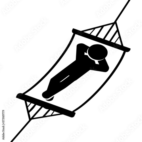 Man relaxed under tree Icon