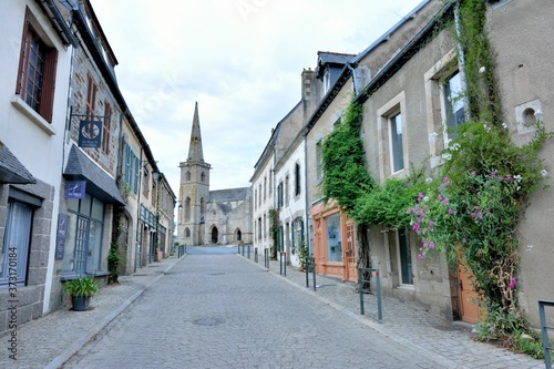 View of "La Roche-Derrien" city in Brittany. France