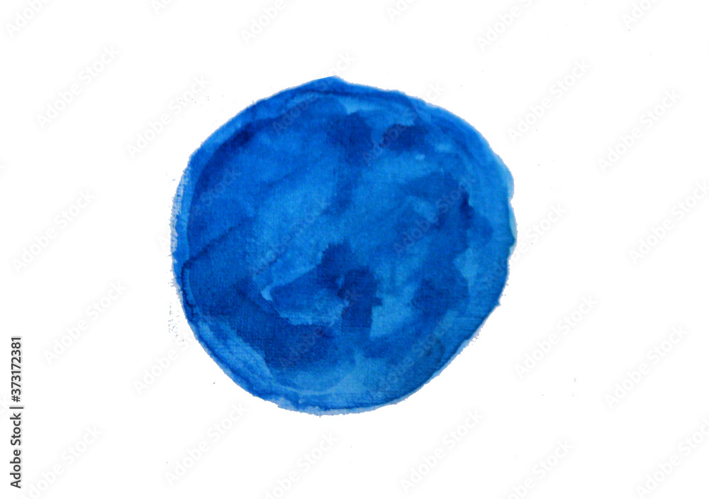 Blue watercolor hand paint texture, isolated on white background. Abstract ultra blue and deep blue watercolor hand painting banner outer of circle shape for decoration artwork. Blue watercolor hand paint texture, isolated on white background. Abstract ultra blue and deep blue watercolor hand painting banner outer of circle shape for decoration artwork.