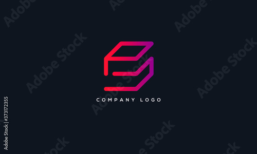 Alphabet letter icon logo PS.