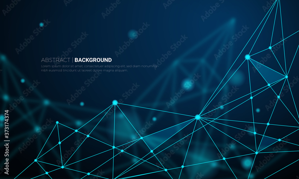 Abstract Low Poly Grey Bright Technology Vector Background Connection Structure Vector Data Science Background Polygonal Vector Background