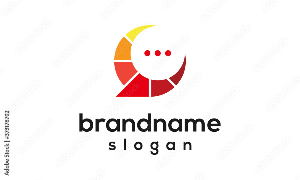 Modern bubble chat logo design vector Modern bubble chat logo design vector
