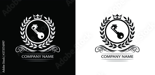 rent house logo template luxury royal vector sale house company decorative emblem with crown