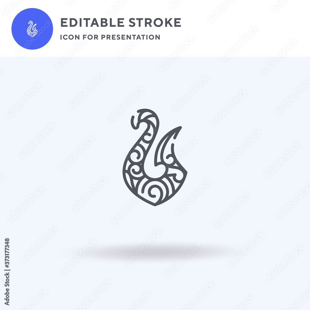 Maori icon vector, filled flat sign, solid pictogram isolated on white ...