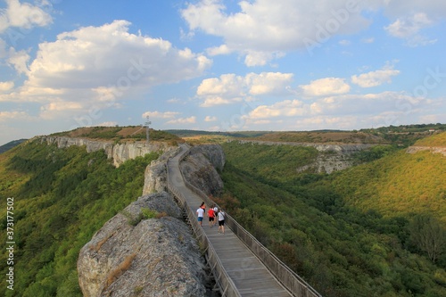 Ovech fortress and its surroundings in the evening at sunset. Provadia (Bulgaria) photo