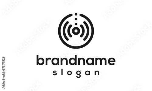Modern signal logo design vector