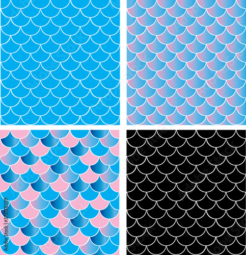 vector mermaid pattern