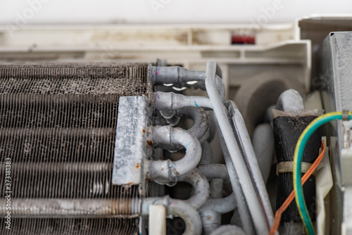 Obraz na płótnie drops on fan coil unit