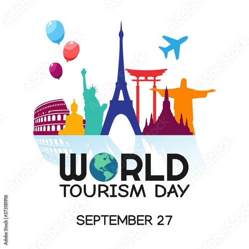 World Tourism Day Vector Illustration