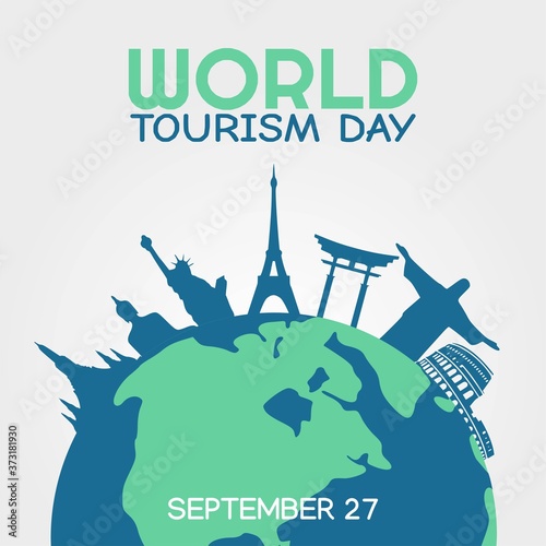 World Tourism Day Vector Illustration