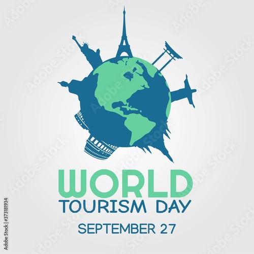 World Tourism Day Vector Illustration