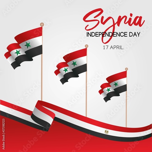 Syria Independence Day Vector Illustration
