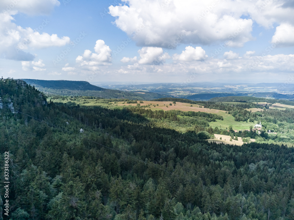 View from the top of Szczeliniec Wielki - Table Mountains - Sudetes - Poland