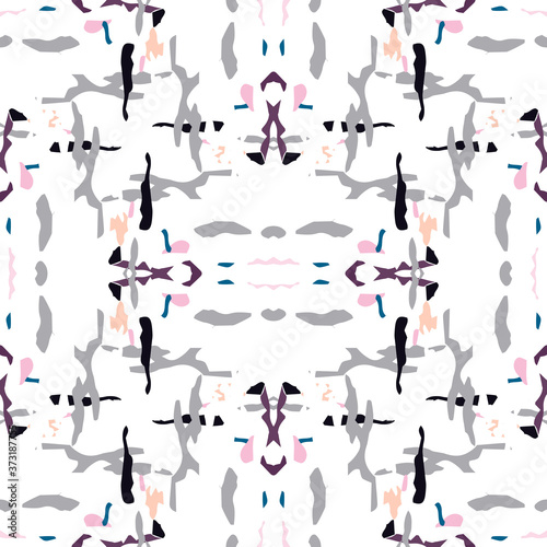 Ikat, Tie Dye. Batik, Hand Drawn Seamless 