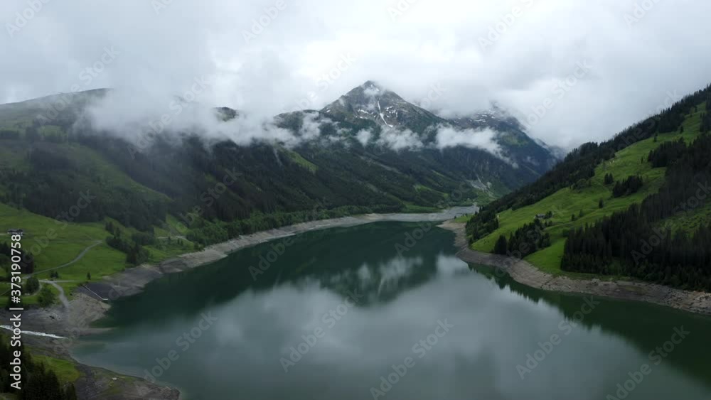 Aerial view of Schlegeisspeicher lake in Zillertal Tirol, Austria Aerial view of Schlegeisspeicher lake in Zillertal Tirol, Austria